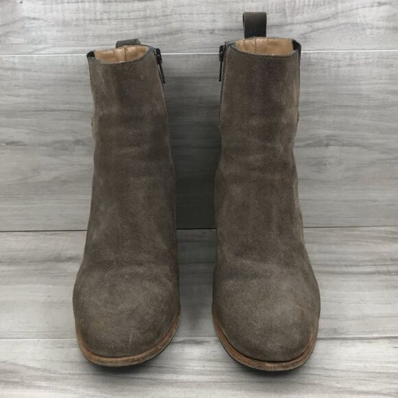 Napoleoni Ankle Boots Womens EU 39 Brown Suede Zip Booties - Picture 5 of 10